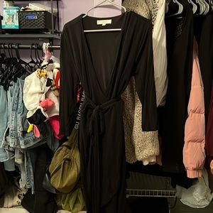 Black Loft Wrap Dress